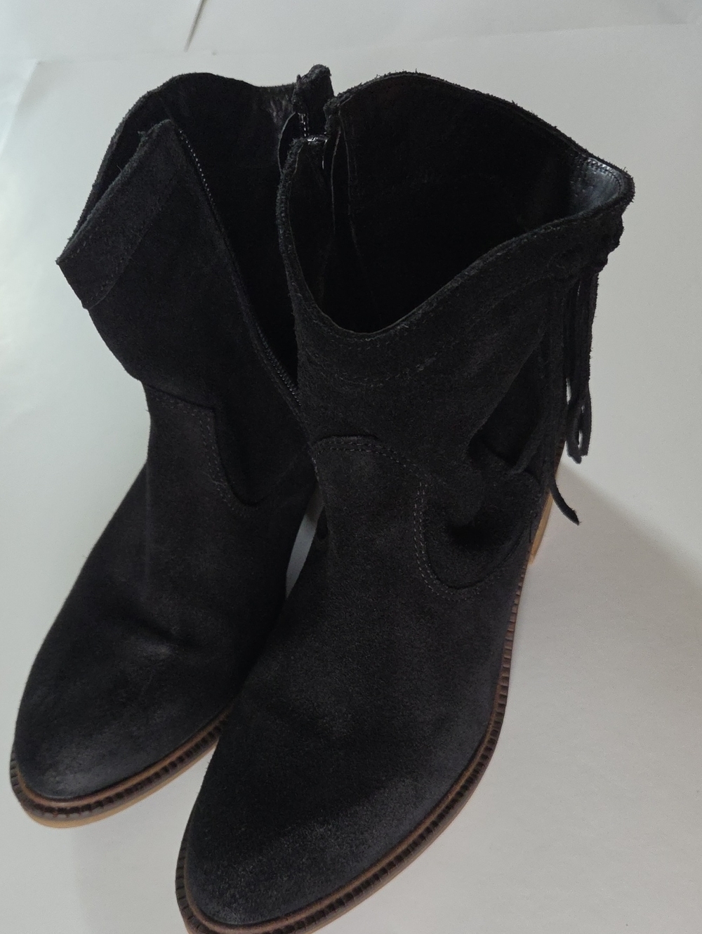 Eric Michael Leather Ankle Booties Made in Portugal Women Size 39 US 8.5 9